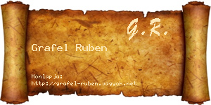 Grafel Ruben névjegykártya